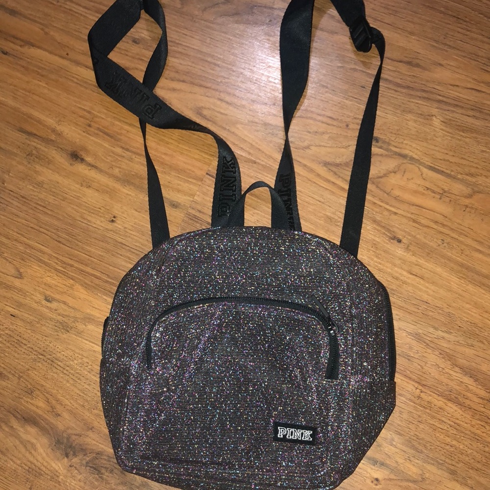 sparkly mini victoria’s secret pink bag